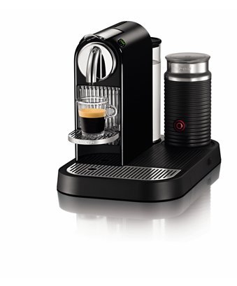 Nespresso D120-US-BK-NE CitiZ Automatic Single-Serve Espresso Maker and Milk Frother, Limousine Black