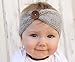 Josie & Connie Baby Boys Unisex Button Headband Knit Headwear,One Size (Gray)