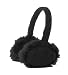 Black Cable Knit Faux Fur Ear Muffs