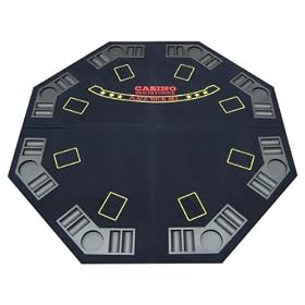 Blue 4-Fold Octagon Poker / Blackjack Table Top