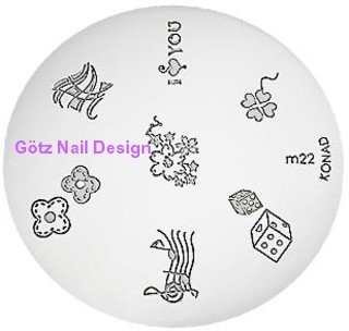Konad Stamping Lack Schablonen-Image Plate-Freie Auswahl aus &uuml;ber 90 Schablonen-m22 Preisvergleich