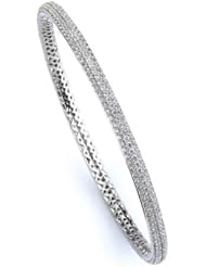 Sterling Silver & Cz Bangle