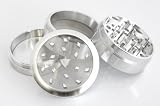 Authentic Chromium Crusher 2.5'' 4pc CNC Herbal Tobacco Herb Aluminum Grinder Silver W/ LIFE TIME WARRANTY!