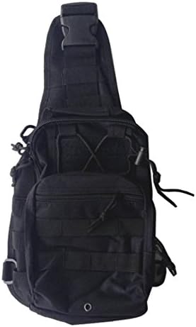 Tamm Outdoor Backpack Hiking Cycling Daypack Climbing Camping Outdoor Sports One Shoulder Sling Bags Ranger Backpacks 11-Black