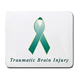 Traumatic Brain Injury Awareness Ribbon Mouse Pad