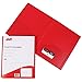 JAM Paper Heavy Duty Plastic 2-Pocket Folder - Red - Sold Individually