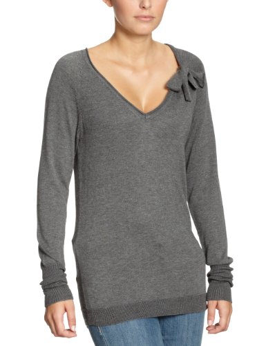 NafNaf Damen Pullover U23, Gr. 40 (L), Grau (1294 gris anthra chine) Preisvergleich