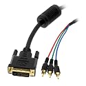 GTMax 3-RCA Component RGB to DVI - I Gold Plated Cable M/M - 10 Feet /3M