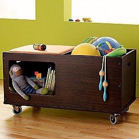 Chocolate Mojo Toy Box - Set Toy Box & Cushion (Lime) 37.4 x 19 x 20h