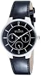 Skagen Mens 331XLSLB Steel Black Leather Multi-Function Watch