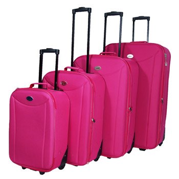 Set of 4 Wheeled Lightweight Suitcases