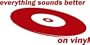 Vinyl Records - Everything Sounds Better On Vinyl Decal Sticker - Size:5.0 x 9.4 inches - Color:Red