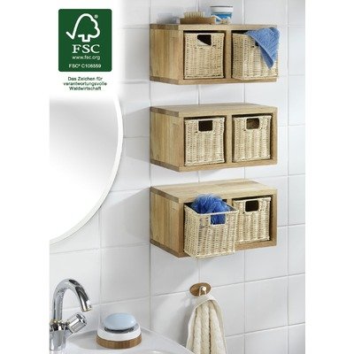 Wenko 8275500 Wandregal 2 K&ouml;rbe Nordic FSC Preisvergleich