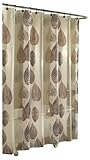 Ex-Cell Home Fashions Gossamer Leaf Fabric Shower Curtain, Natural