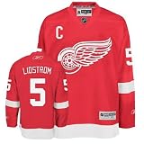 LIDSTROM #5 Detroit Red Wings RBK Premier NHL Hockey Jersey by Reebok (NHLPA Certified Custom Sewn Authentic Twill)