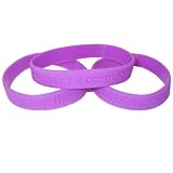 12 Purple Ribbon Breast Cancer 'Together we can make a difference' Silicone Bracelets - Great for Relay for Life or Awareness Event Fundraising Fundraiser