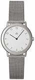 Calvin Klein Women's K0313120 Silver Stainless-Steel Quartz Watch with White Dial