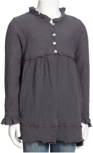 Lana naturalwear Jacke Antonia uni 102 1029 1063 M&auml;dchen Strickjacken, Gr. 116, Grau(rabbi Preisvergleich