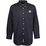 Michigan Wolverines Navy Blue Brushed Twill Woven Long Sleeve T-shirt