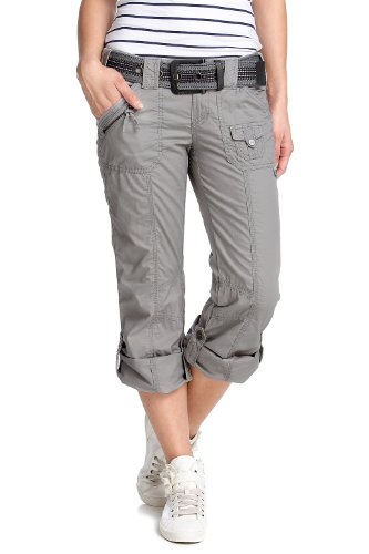 edc by ESPRIT Damen Hose/ Lang N4B131, Gr. 38 (L&auml;nge 30), Grau (019) Preisvergleich
