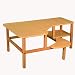 Pre-School Computer Desk in Maple Finish with Tan Trim