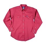Wrangler&reg; Solid Red Oxide Twill Work Shirt by Wrangler