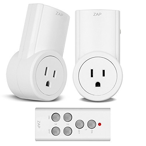 Etekcity Wireless Remote Control Electrical Outlet Switch for Household Appliances, White (Learning Code, 2Rx-1Tx)