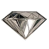 Silver Star "Diamond" Silver Chrome Belt Buckle