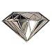 Silver Star "Diamond" Silver Chrome Belt Buckle