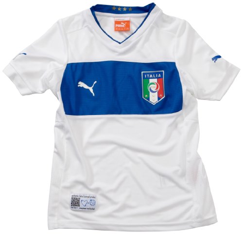 PUMA Kinder Fu&szlig;balltrikot Italia Away  Replica, white, 140, 740361 02