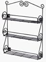 Spectrum 43710 Wall-Mount Scroll Spice Rack, Black