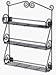 Spectrum 43710 Wall-Mount Scroll Spice Rack, Black