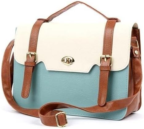 New Womens Shoulder Tote Handbag Faux Leather Square Messenger Bag Cross Satchel (color: Mint)
