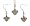 New Orleans Saints Necklace And Dangle Earring Charm Set Image #2
