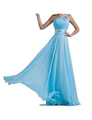 Fitted Chiffon One Shoulder Sheath Floor Length Prom Dress 