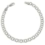 Essential 14 Karat White Gold Charm Link Bracelet 7 Inch