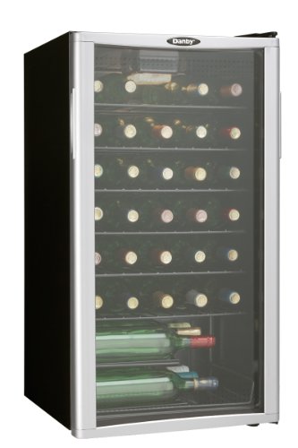 35 Bottle Wine Cooler,Reversible Door,Tempered Glass Door,Worktop