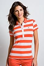 Short Sleeve Bar Stripe Stretch Pique Polo