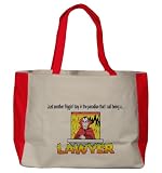 Just another friggin' day in the paradise that I call being a LAWYER Large BELLA TOTEBAG w/ pockets (Choice of Colors)