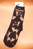 For Bare Feet- Chihuahua Dog Adult Poses Socks (Black)