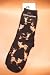 For Bare Feet- Chihuahua Dog Adult Poses Socks (Black)