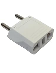 CE: Ckitze Round White USA to Europe/Asia/Africa Travel Power Plug Adapter - Gandhi Appliances LLC.