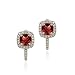 Sterling Silver Faceted Garnet & Diamond title=