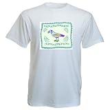 Cotton T-Shirt with seagull, tapestry, colors Image