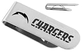 Stainless Steel NFL Football San Diego Chargers Logo Money Clip