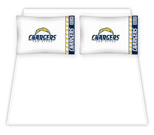 NFL San Diego Chargers Micro Fiber Sheet Set Full