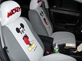 mickey mouse universal car seat cover - 10pcs full set... *grey* - with FREE gift of Non-slip Dash Grip Pad mat