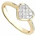 14Kt Yellow Gold Heart Shaped Diamond Ring