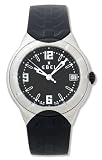 Ebel -  E Type - 9187C41-56C35606 -  Montre Homme -  Acier -  Quartz Analogique -  Cadran Noir - Dateur - Bracelet Caoutchouc Noir