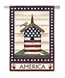 Americana Birdhouse Silk Reflections Regular Size Flag Americana Birdhouse Silk Reflections Regular Size Flag
